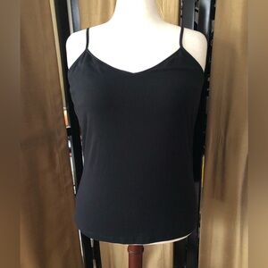 Classic Black Spaghetti Strap Tank Top - Stretch Women